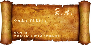 Roska Attila névjegykártya