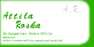attila roska business card